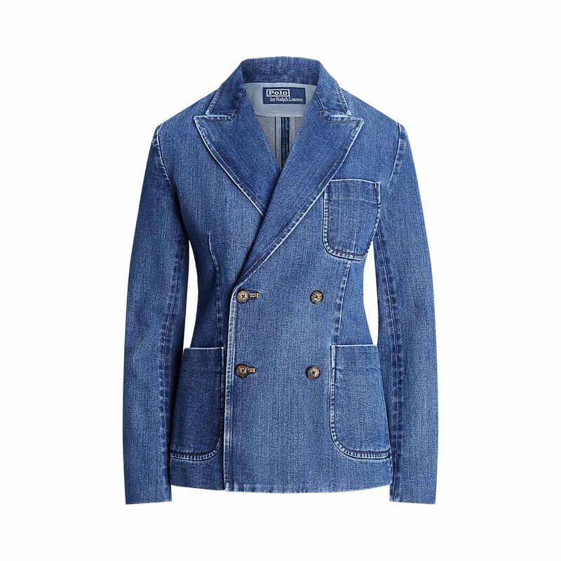 Polo Ralph Lauren Double-Breasted Denim Blazer image number 2